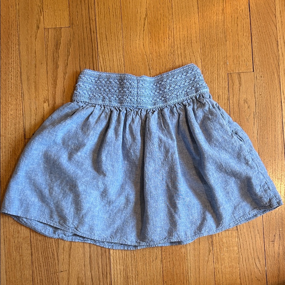 J. Crew Chambray mini skirt with elastic waist - Picture 3 of 6